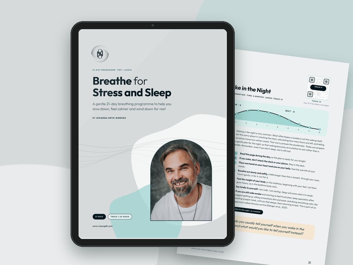 E-raamat Breathe for Stress and Sleep tahvelarvutil